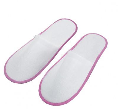 SKBD022 manufacture hotel guest room slipper style custom Plush Hotel Slipper style custom hotel disposable slipper Style Hotel Slipper Center side view